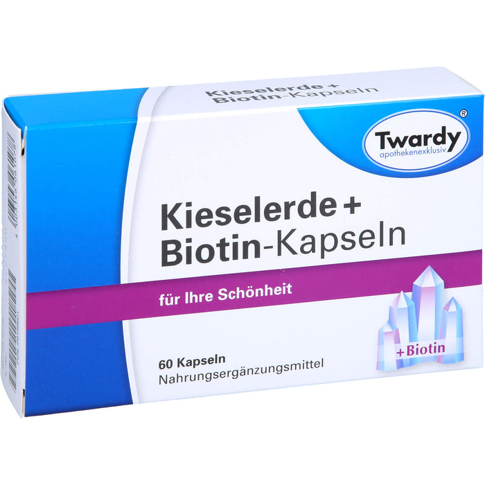 Twardy Kieselerde + Biotin-Kapseln für Ihre Schönheit, 60 St. Kapseln