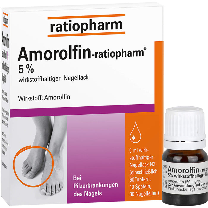 Amorolfin-ratiopharm 5% wirkstoffhaltiger Nagellack, 5 ml Wirkstoffhaltiger Nagellack