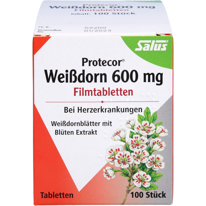Salus Protecor Weissdorn 600 mg Filmtabletten bei Herzerkrankungen, 100 St. Tabletten
