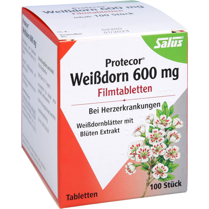 Salus Protecor Weissdorn 600 mg Filmtabletten bei Herzerkrankungen, 100 St. Tabletten