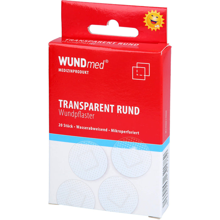 WUNDmed Wund-Pflaster rund transparent Ø 2,5 cm, 20 St. Pflaster