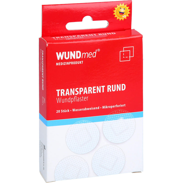 WUNDmed Wund-Pflaster rund transparent Ø 2,5 cm, 20 St. Pflaster