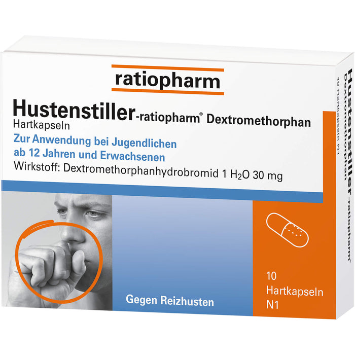 Hustenstiller-ratiopharm Dextromethorphan Hartkapseln, 10 St. Kapseln