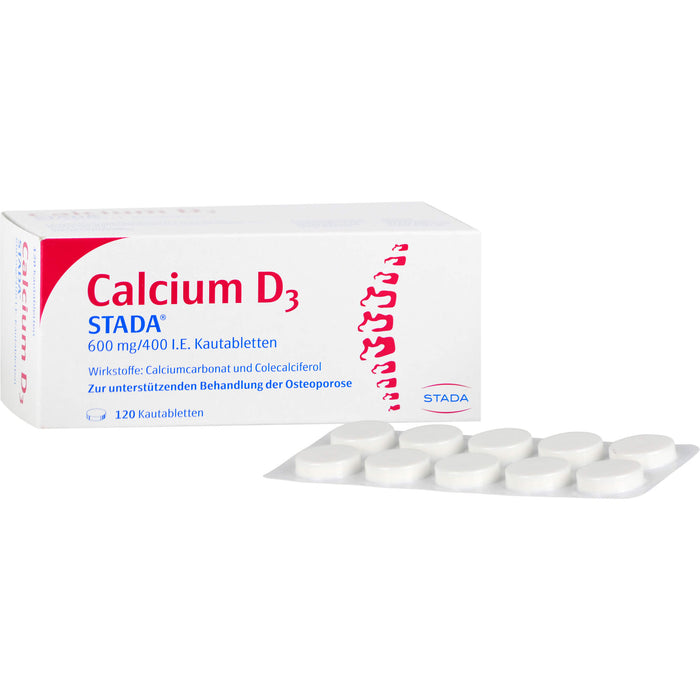 STADA Calcium D3 600 mg/400 I.E. Kautabletten, 120 St. Tabletten