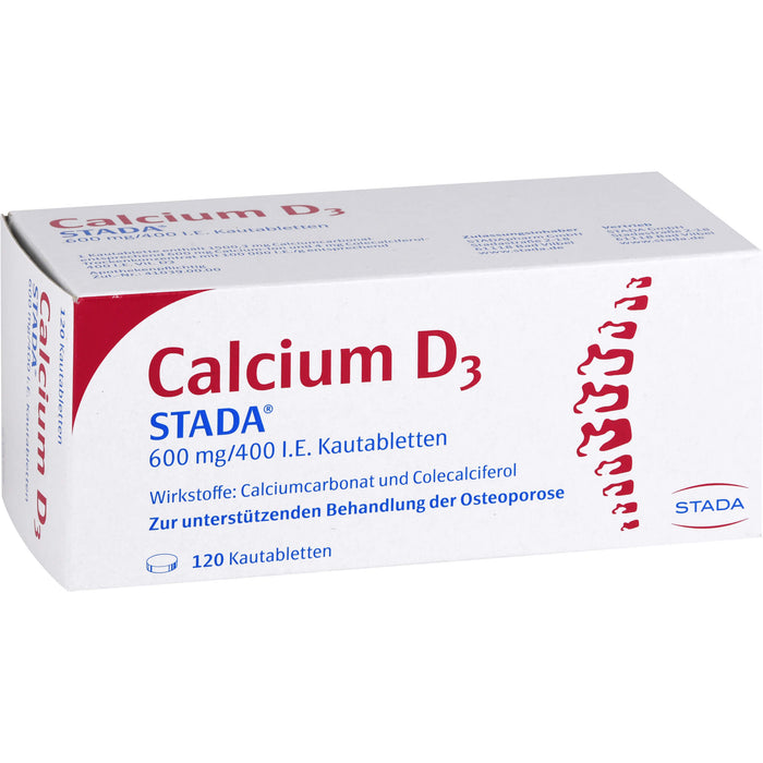 STADA Calcium D3 600 mg/400 I.E. Kautabletten, 120 St. Tabletten