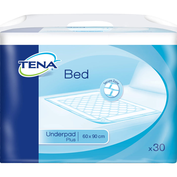 TENA Bed Plus 60 x 90 cm Schutzunterlagen für Betten und Möbel bei Inkontinenz, 30 St. Unterlagen