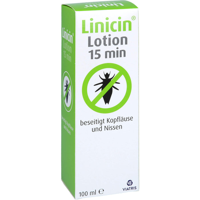 Linicin Lotion 15 min beseitigt Kopfläuse und Nissen, 100 ml Lotion