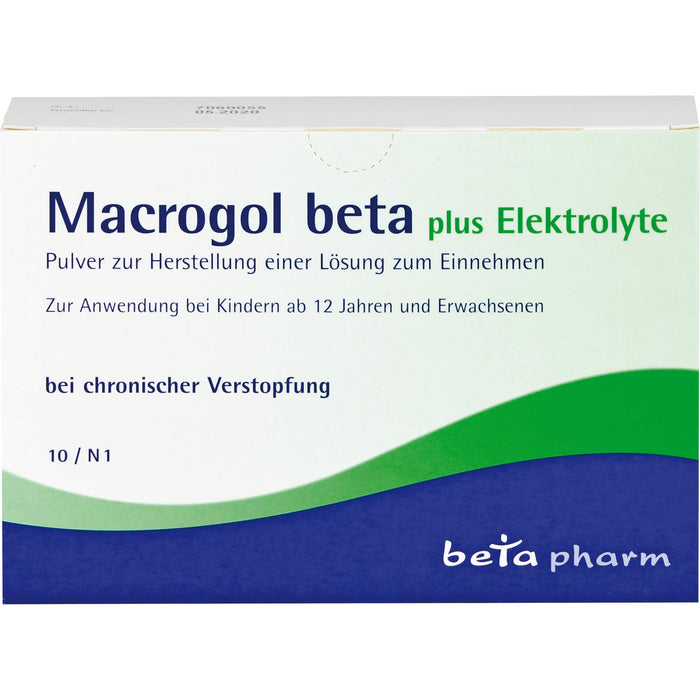 Macrogol beta plus Elektrolyte, Pulver zur Herstellung einer Lösung zum Einnehmen, 10 St. Beutel
