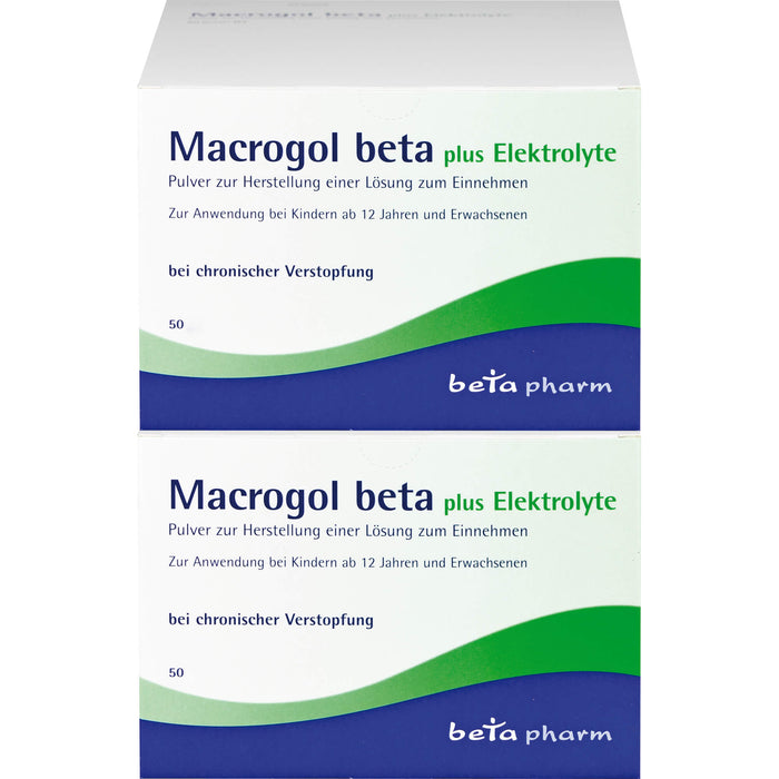 Macrogol beta plus Elektrolyte, Pulver zur Herstellung einer Lösung zum Einnehmen, 100 St PLE