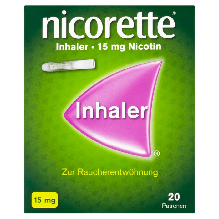 nicorette Inhaler 15 mg Nicotin zur Raucherentwöhnung Patronen, 20 St. Ampullen