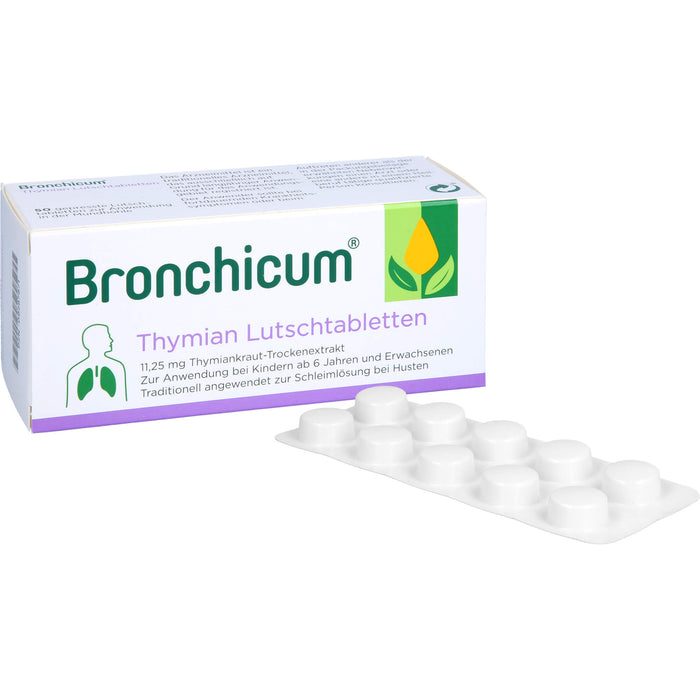 Bronchicum Thymian Lutschpastillen extra stark, 50 St. Tabletten
