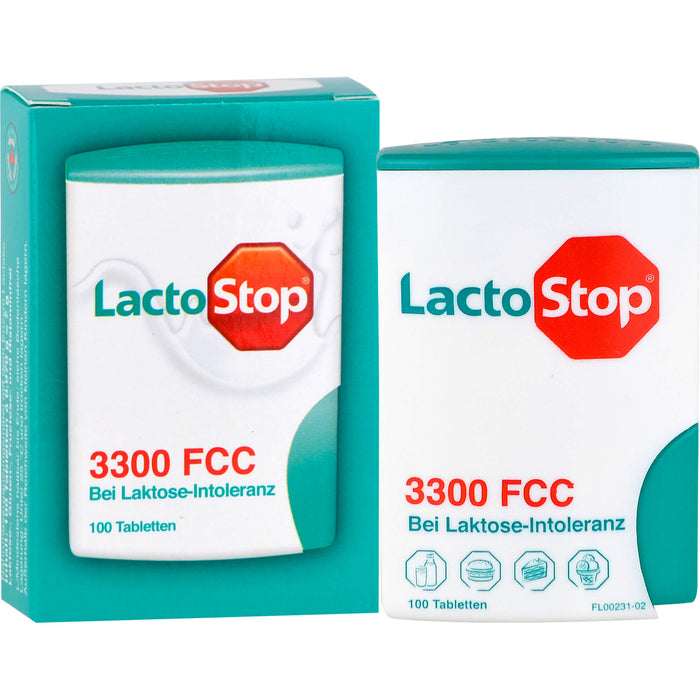 LactoStop 3300 FCC bei Lactose-Intoleranz Tabletten, 100 St. Tabletten