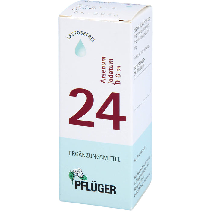 PFLÜGER Biochemie 24 Arsenum jodatum D6 Dilution, 30 ml Lösung
