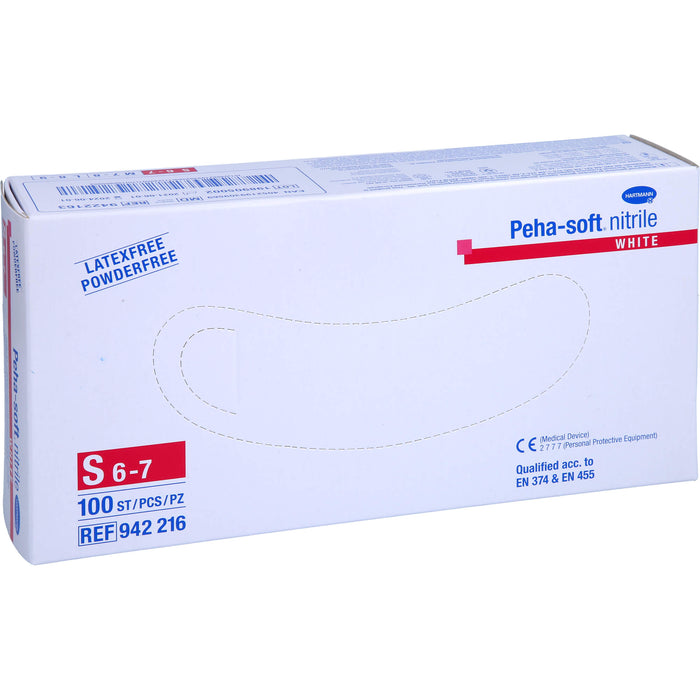 Peha-soft nitrile white Unters.handsch. S unst.pfr, 100 St HAS