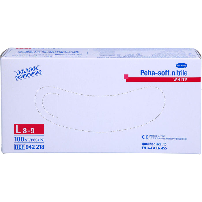 Peha-soft nitrile white Unters.handsch. L unst.pfr, 100 St HAS