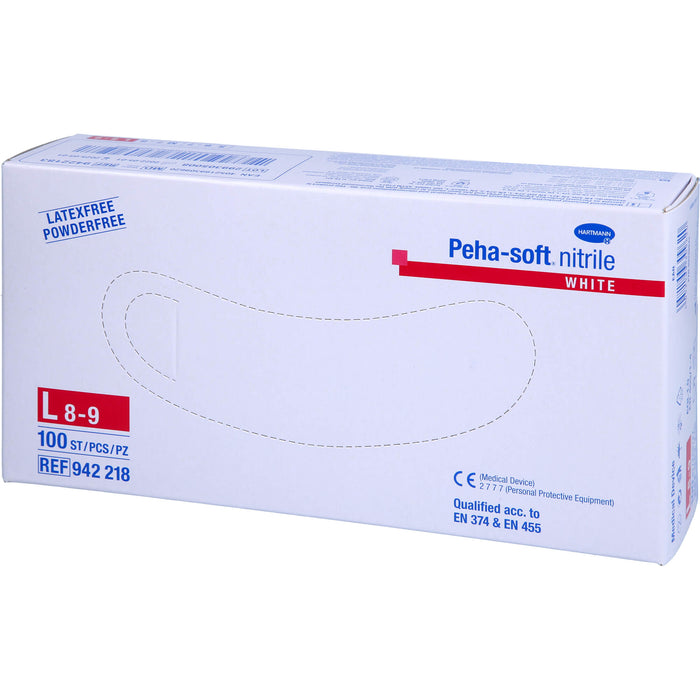 Peha-soft nitrile white Unters.handsch. L unst.pfr, 100 St HAS