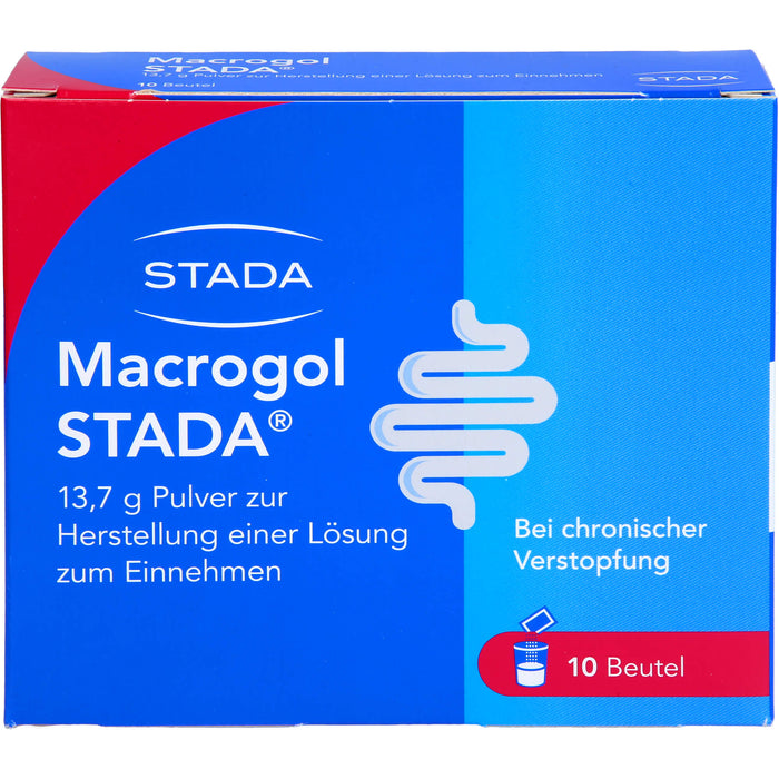 STADA Macrogol 13,7 g Pulver bei chronischer Verstopfung, 10 St. Beutel