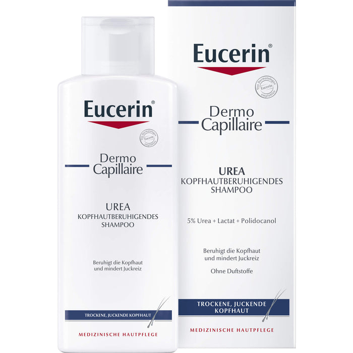 Eucerin DermoCapillaire kopfhautberuhigendes Urea Shampoo, 250 ml Shampoo