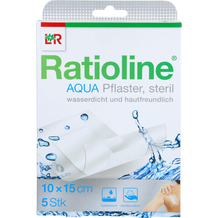 Ratioline Aqua Pflaster steril 10 x 15 cm, 5 St. Pflaster