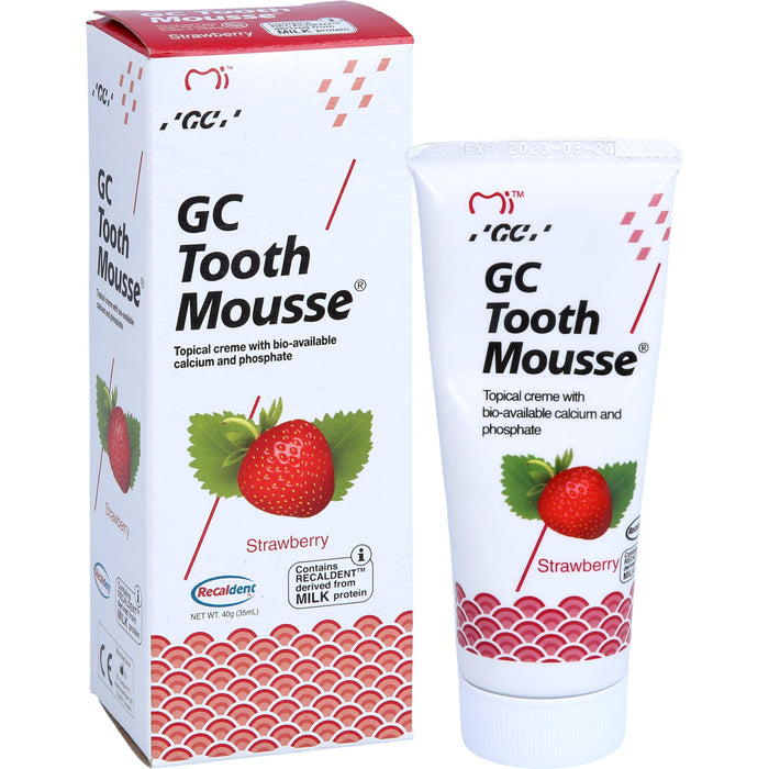 GC Tooth Mousse Erdbeere Creme, 40 g Zahncreme