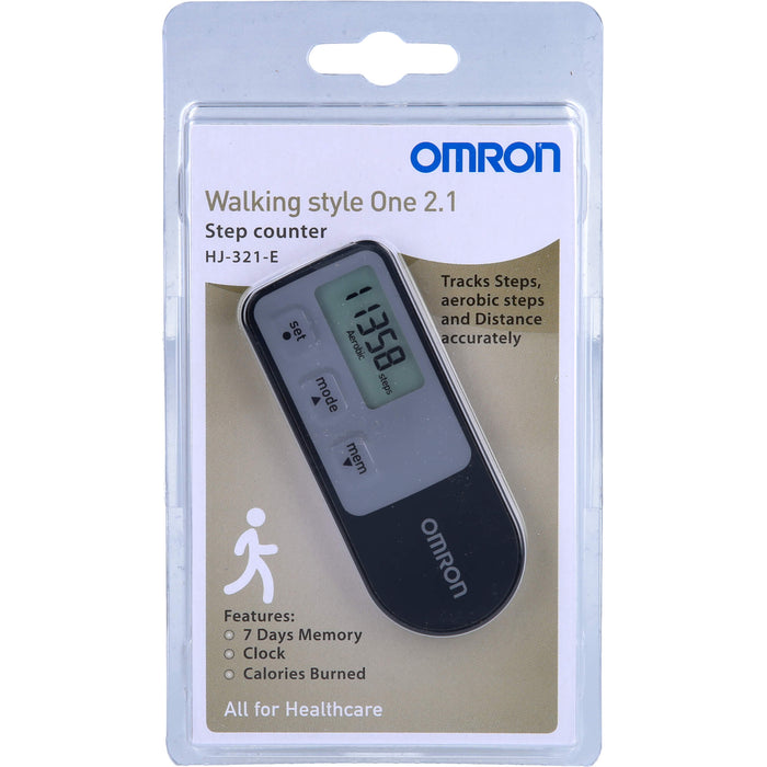 OMRON Walking style One 2.1 Schrittzähler schwarz, 1 St. Gerät