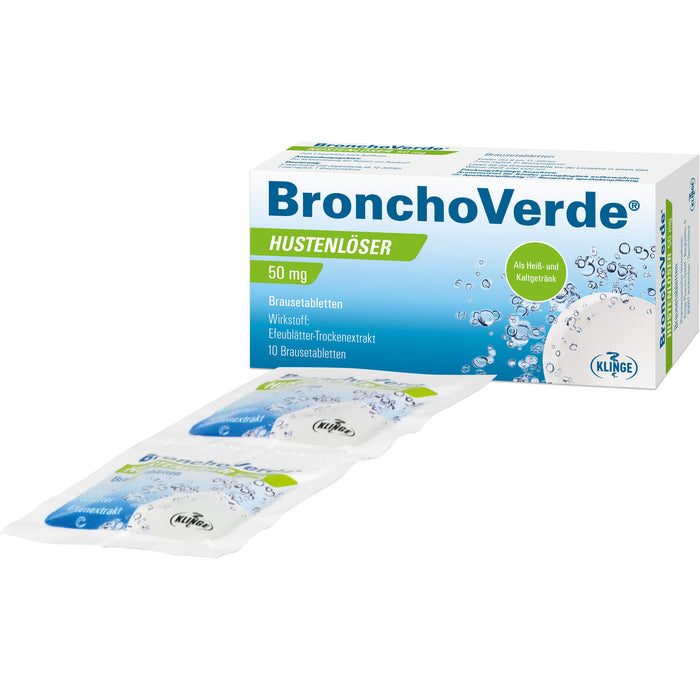 BronchoVerde Hustenlöser 50 mg Brausetabletten, 10 St. Tabletten