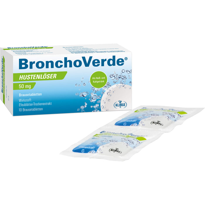 BronchoVerde Hustenlöser 50 mg Brausetabletten, 10 St. Tabletten