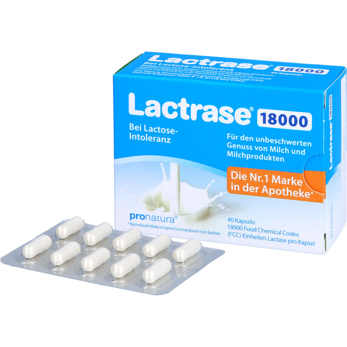 Lactrase 18000 bei Lactose-Intoleranz Kapseln, 40 St. Kapseln