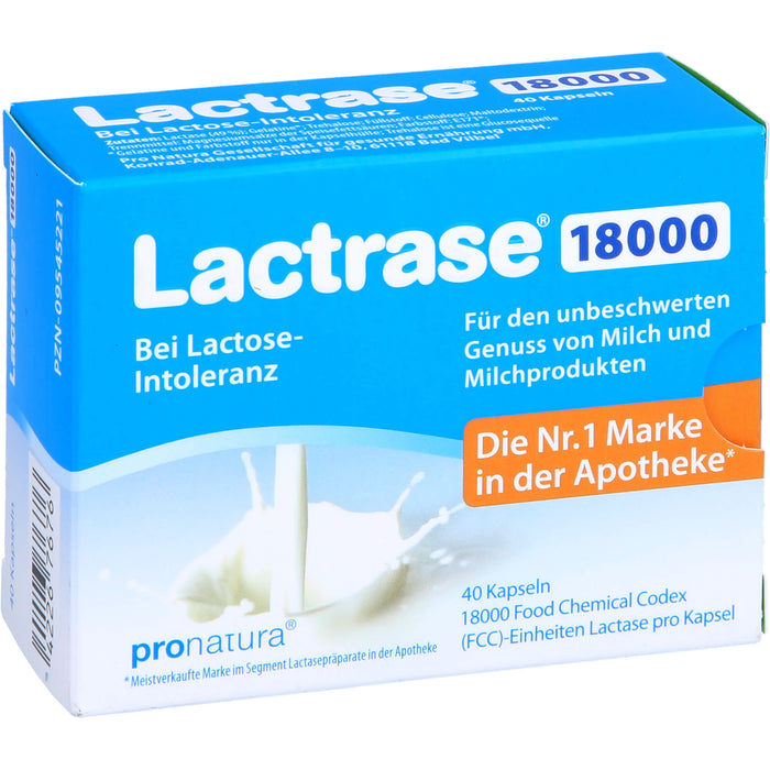 Lactrase 18000 bei Lactose-Intoleranz Kapseln, 40 St. Kapseln