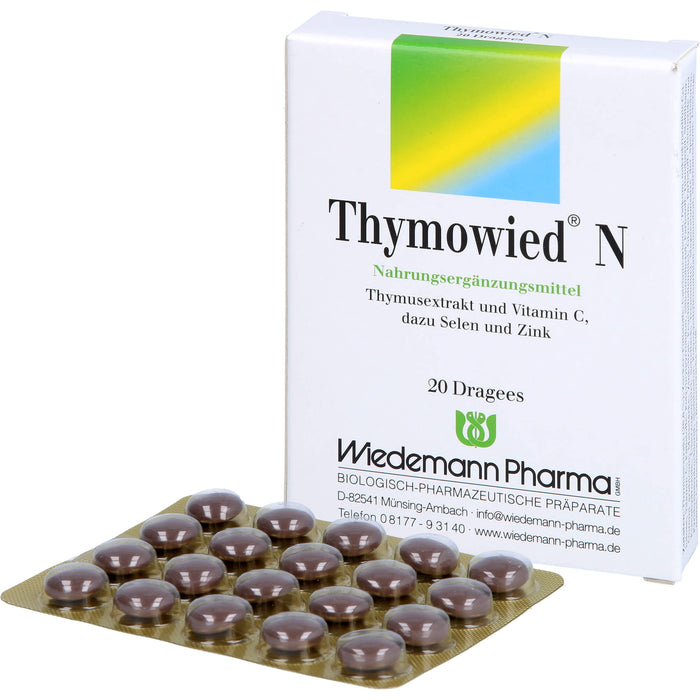 Thymowied N Dragees Thymusextrakt und Vitamin C, Selen und Zink, 20 St. Tabletten