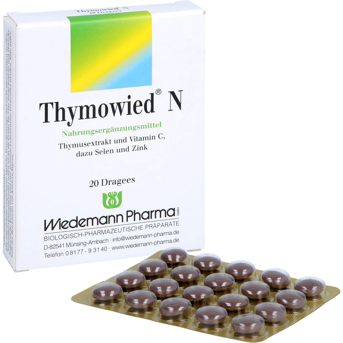 Thymowied N Dragees Thymusextrakt und Vitamin C, Selen und Zink, 20 St. Tabletten