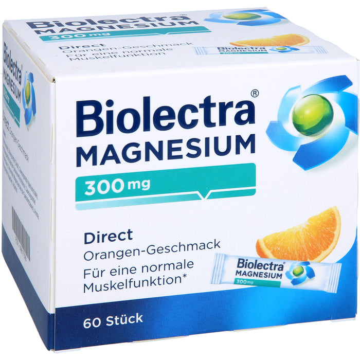 Biolectra Magnesium 300 mg direct Orangengeschmack Pellets in Sticks , 60 St. Beutel
