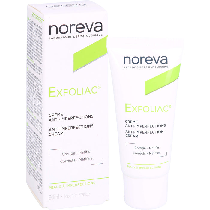 noreva Exfoliac Creme gegen unreine Haut, 30 ml Creme