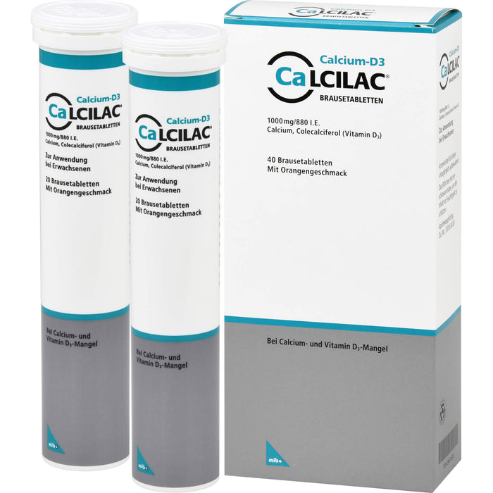 Calcilac Brausetablette 1000 mg/880 I.E., 40 St BTA
