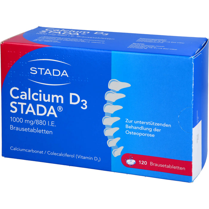 CALCIUM D3 STADA 1000 mg / 880 I.E. Brausetabletten, 120 St. Tabletten