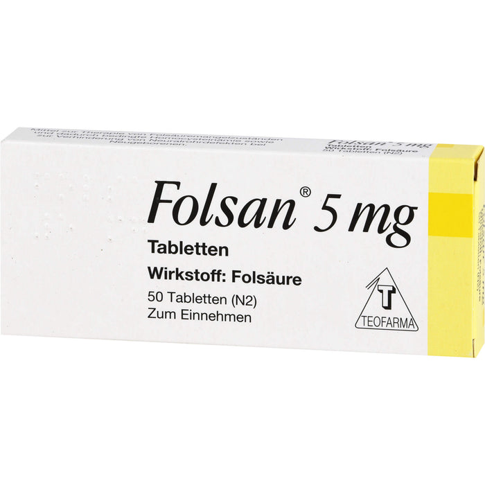 Folsan 5 mg Tabletten, 50 St. Tabletten