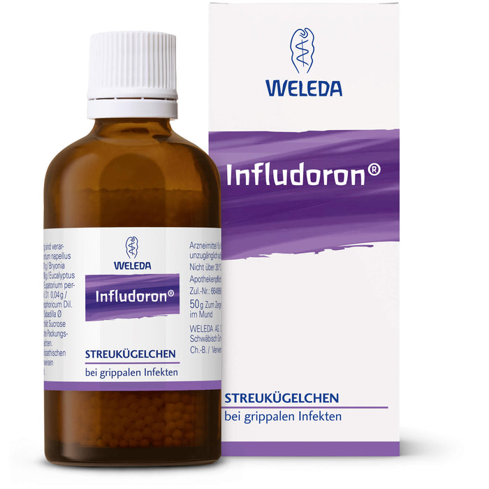 WELEDA Infludoron Streukügelchen bei grippalen Infekten, 50 g Globuli