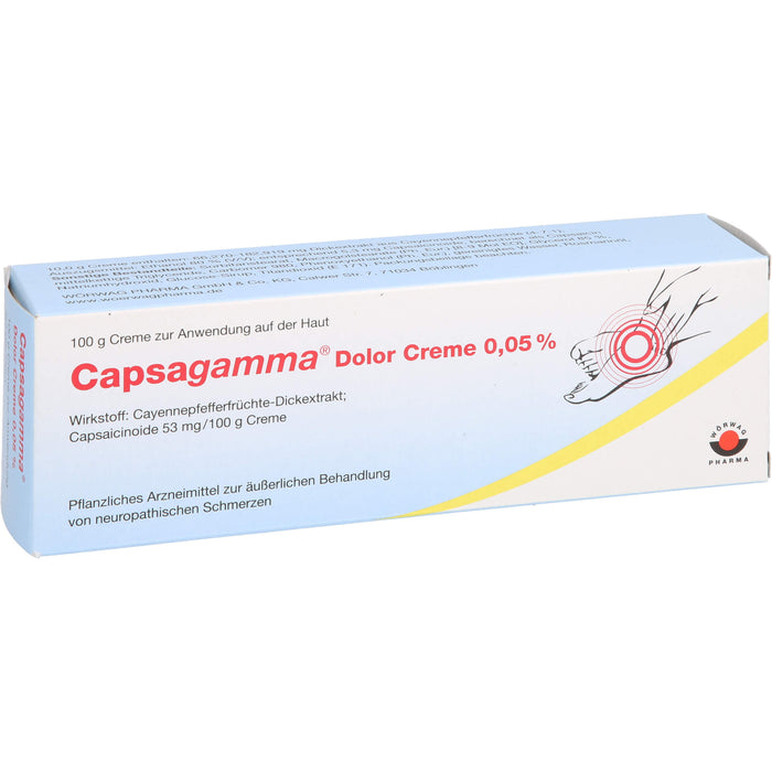Capsagamma Dolor Creme zur äußerlichen Behandlung von neuropathischen Schmerzen, 100 g Creme
