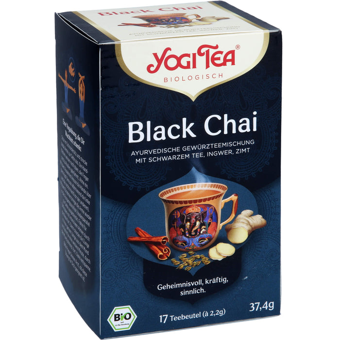 YOGI TEA Black Chai ayurvedische Gewürzteemischung, 17 St. Filterbeutel