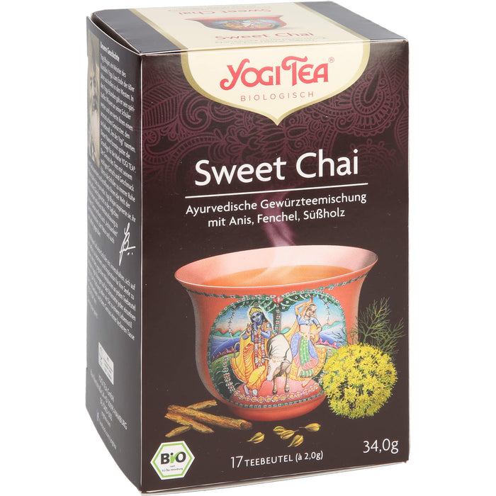 YOGI TEA Sweet Chai ayurvedische Gewürzteemischung, 17 St. Filterbeutel