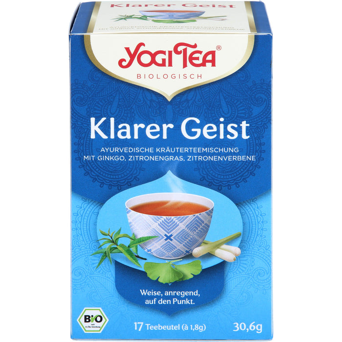 YOGI TEA Klarer Geist ayurvedische Kräuterteemischung, 17 St. Filterbeutel
