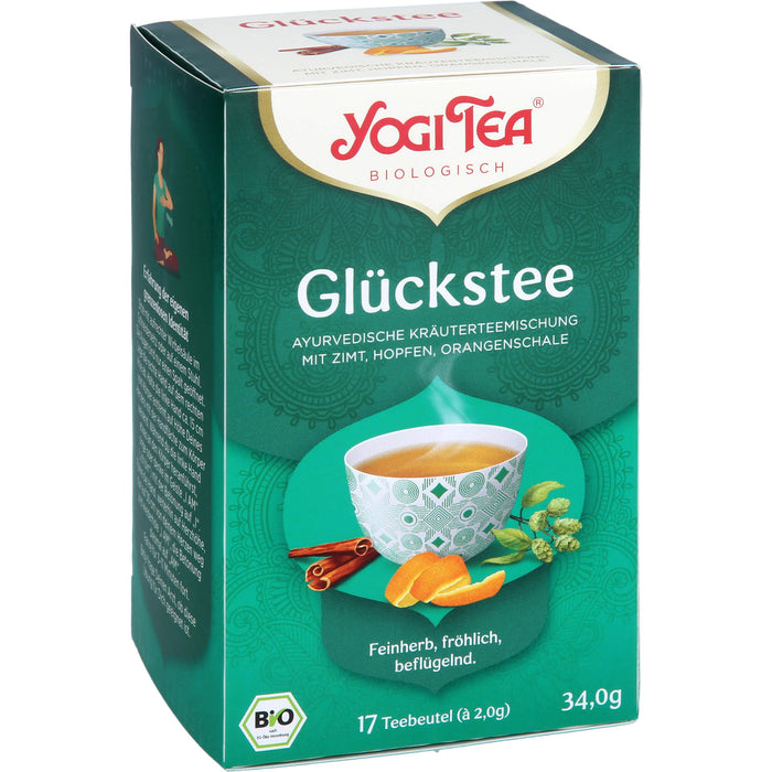 YOGI TEA Glücks Tee ayurvedische Kräuterteemischung, 17 St. Filterbeutel