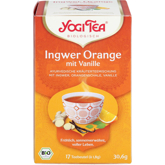 YOGI TEA Ingwer Orange mit Vanille ayurvedische Kräuterteemischung, 17 St. Filterbeutel
