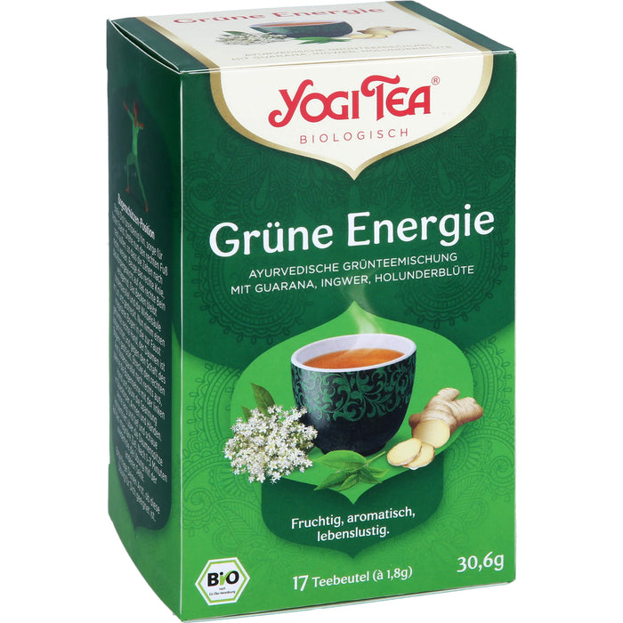 YOGI TEA Grüne Energie ayurvedische Grünteemischung, 17 St. Filterbeutel