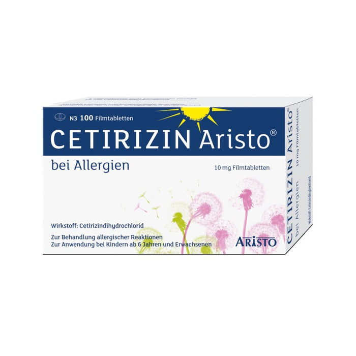 Cetirizin Aristo bei Allergien, 10 mg Filmtabletten, 100 St FTA