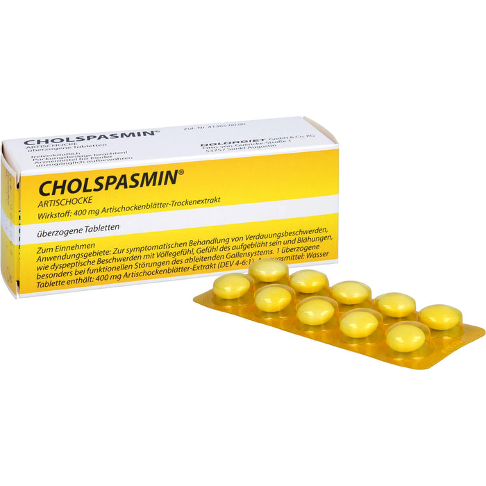 CHOLSPASMIN Artischocke Tabletten, 30 St. Tabletten