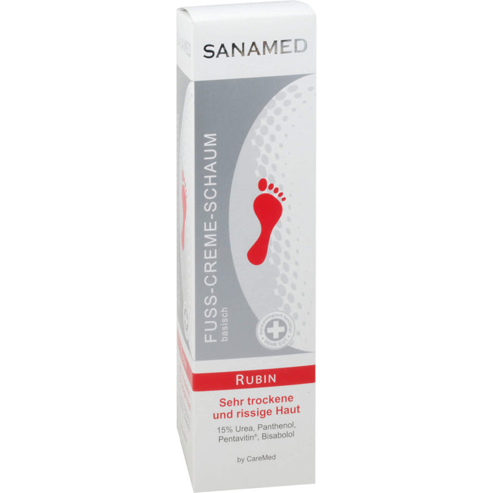SANAMED Rubin Fußcremeschaum für sehr trockene und rissige Haut, 150 ml Lösung