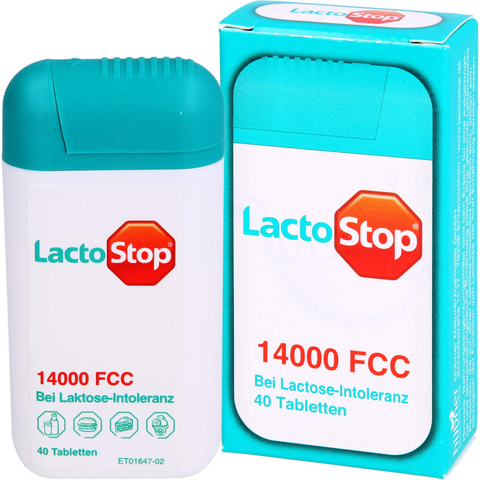 LactoStop 14000 FCC bei Lactose-Intoleranz Tabletten, 40 St. Tabletten