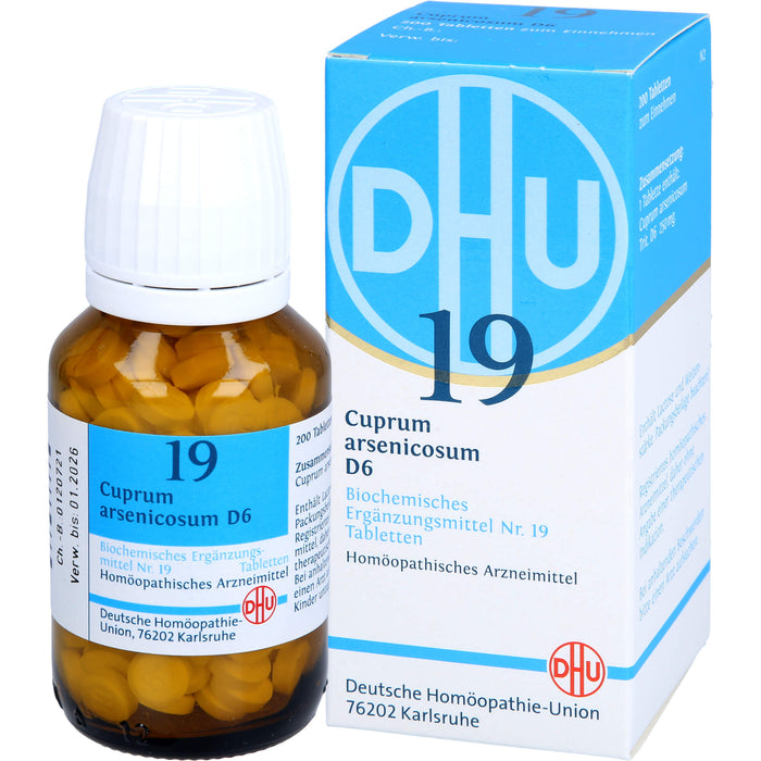 DHU Schüßler-Salz Nr. 19 Cuprum arsenicosum D6 Tabletten, 200 St. Tabletten