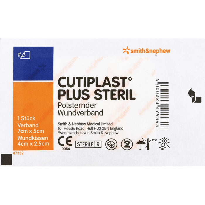 CUTIPLAST Plus steril Wundverband 7 cm x 5 cm, 5 St. Wundauflagen